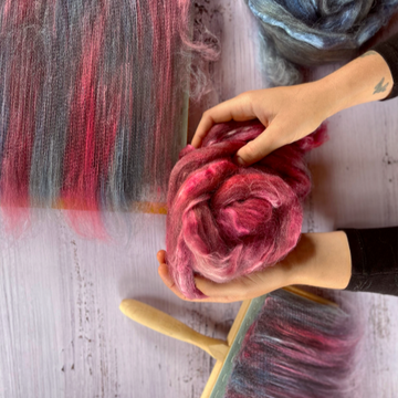 Blending Fibers for Spinning & Felting- A Quick Study in Hand Carding