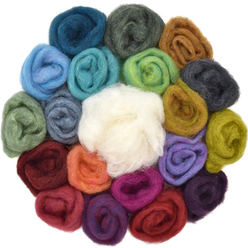 Needle Felting Wool, Assorted Colors with Core Wool