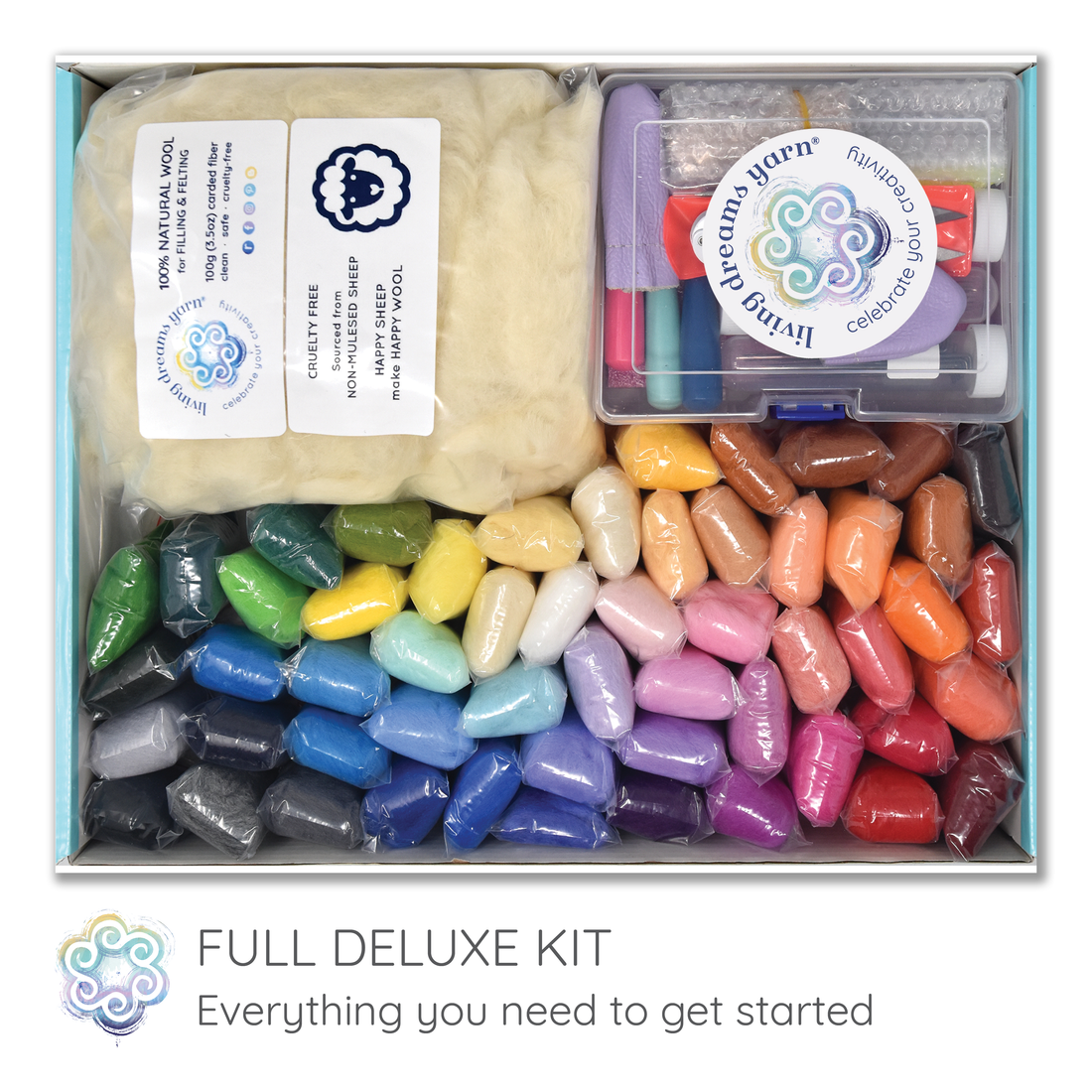 Needle Felting Kit for Beginner - 54 Color Deluxe