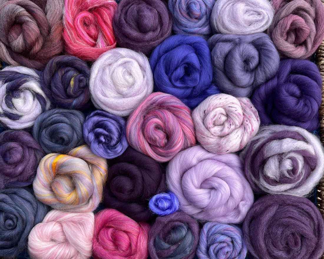 Color Bomb: Merino & Mixed Fiber - Lilacs & Berries