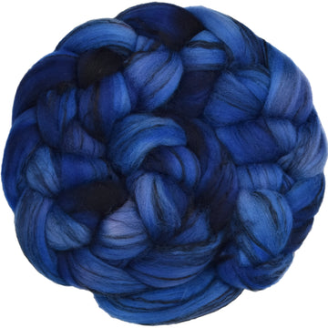 Merino Tencel Roving, Hand Dyed - Royal Blue