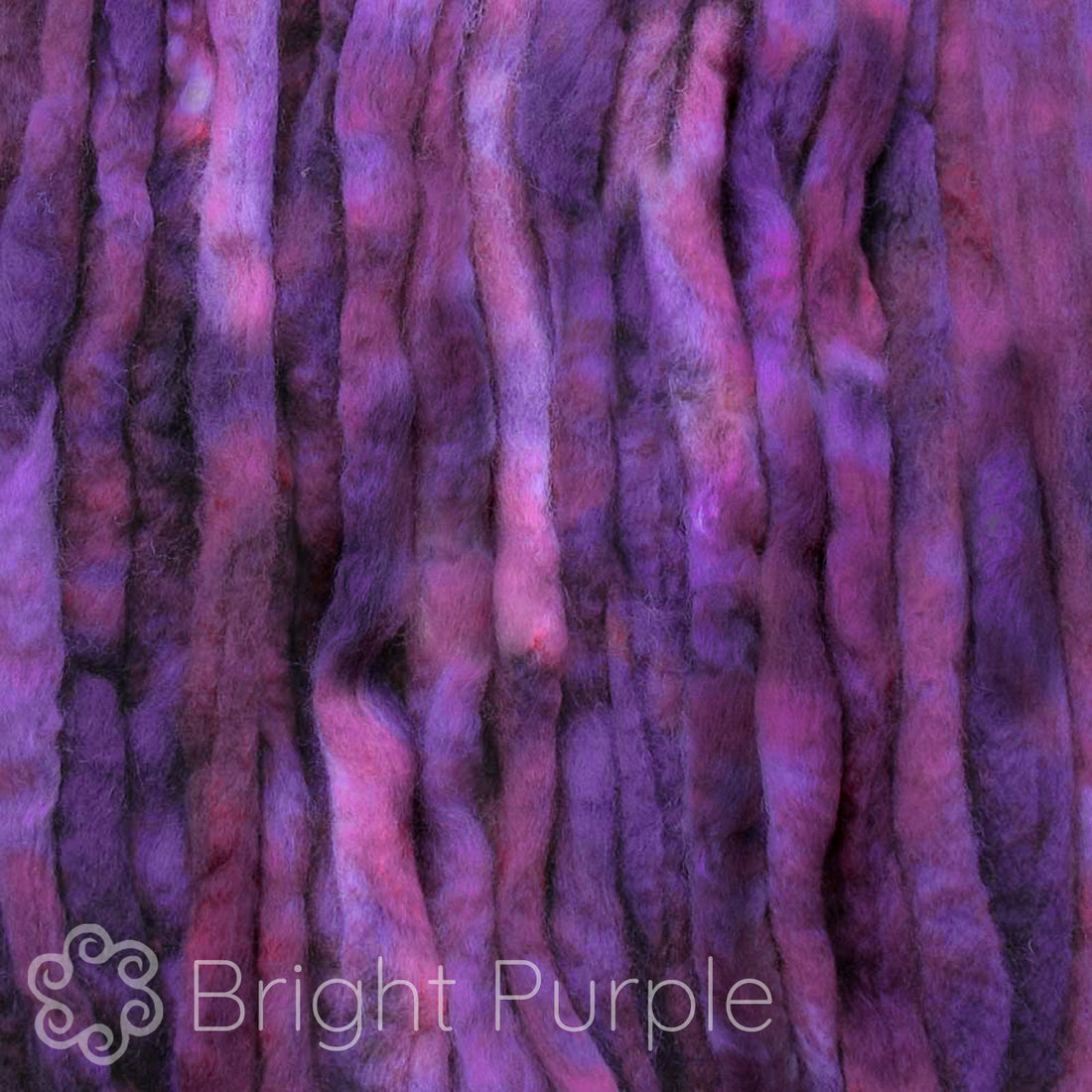 BFL Wool Roving, Hand Dyed  - Purple
