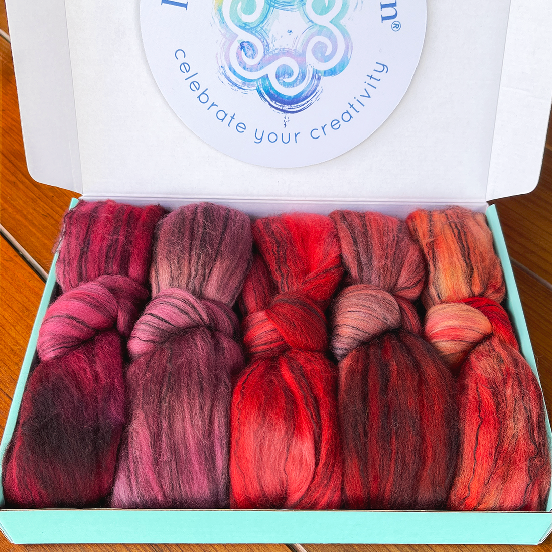 Merino Tencel Collection, Hand Dyed - Fire