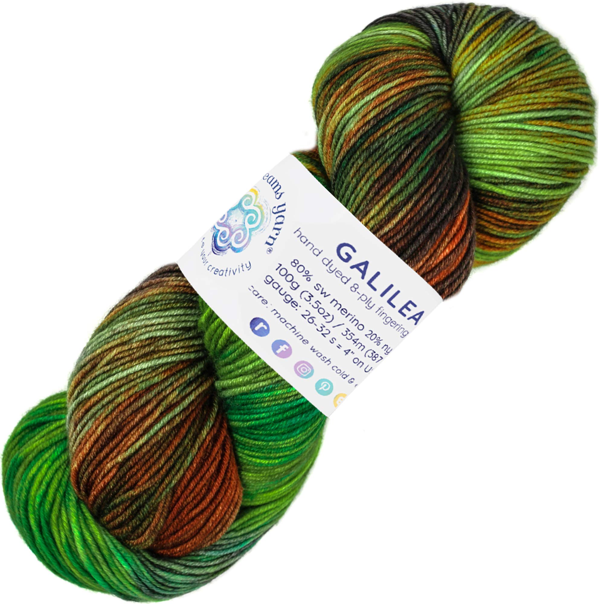 Galilea, Hand Dyed Sock Yarn - Gemini