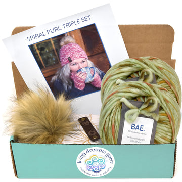 Knit Kit: Spiral Purl Triple Set  - Devotion