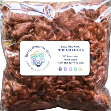 Mohair Locks, Hand Dyed - Caramel