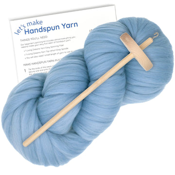 Spin Kit with Drop Spindle & Merino - Bluebird