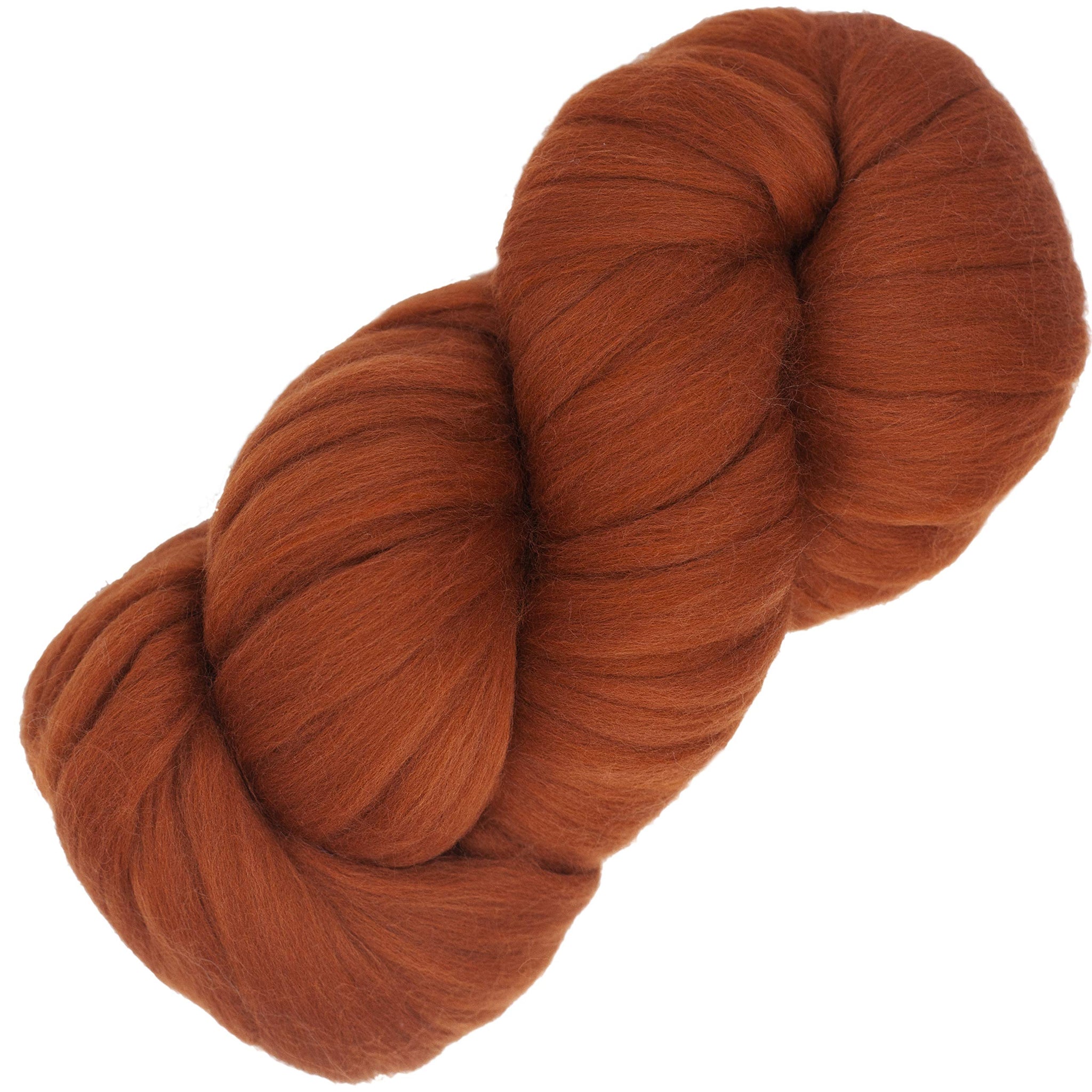 Pre-drafted Merino for Easy Spinning - Rust