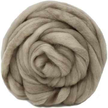 BFL Wool Roving, Hand Dyed - Sand
