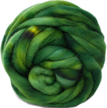 BFL Wool Roving, Hand Dyed - Hunter Green