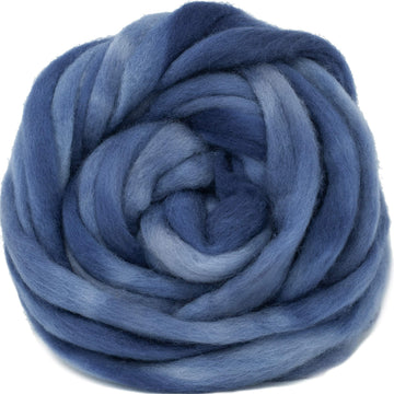 BFL Wool Roving, Hand Dyed - Gunmetal