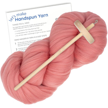 Spin Kit with Drop Spindle & Merino - Flamingo