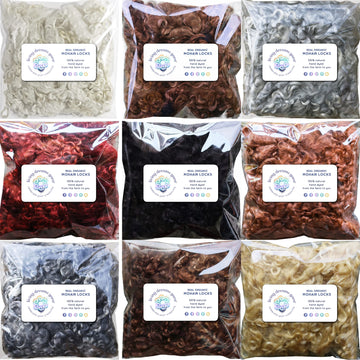 Mohair Locks, Hand Dyed - 9 Colors