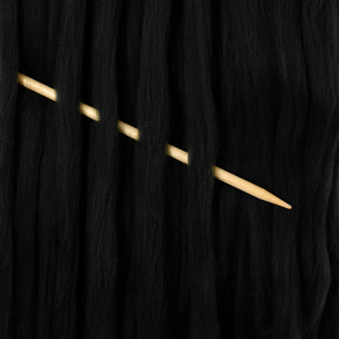 Pre-drafted Merino for Easy Spinning - Black