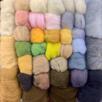 Needle Felting Wool, Animal Colors