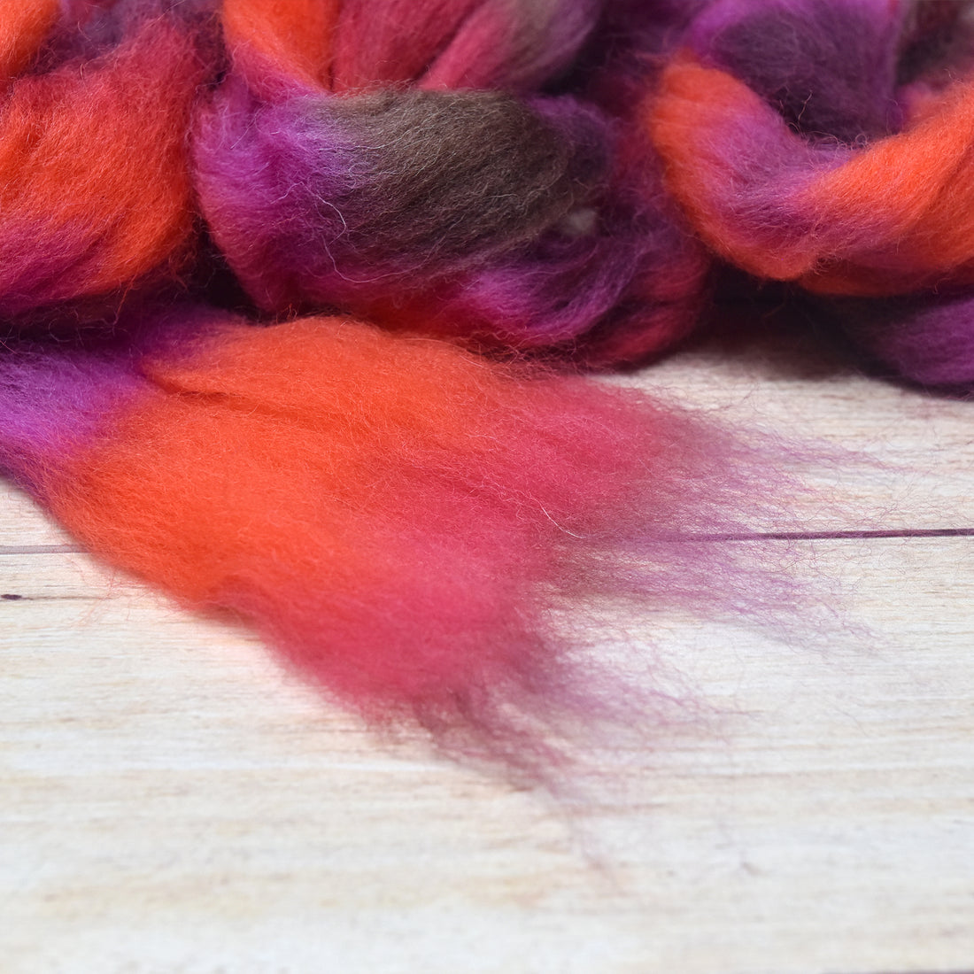 Pre-drafted Space Dyed Wool for Easy Spinning - Groovy