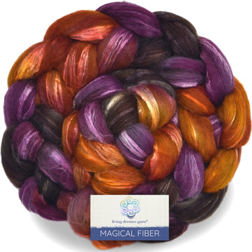 Magical Silk Merino Blend, Hand Dyed - Lunaria 4oz