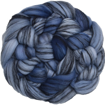 Merino Tencel Roving, Hand Dyed - Gunmetal