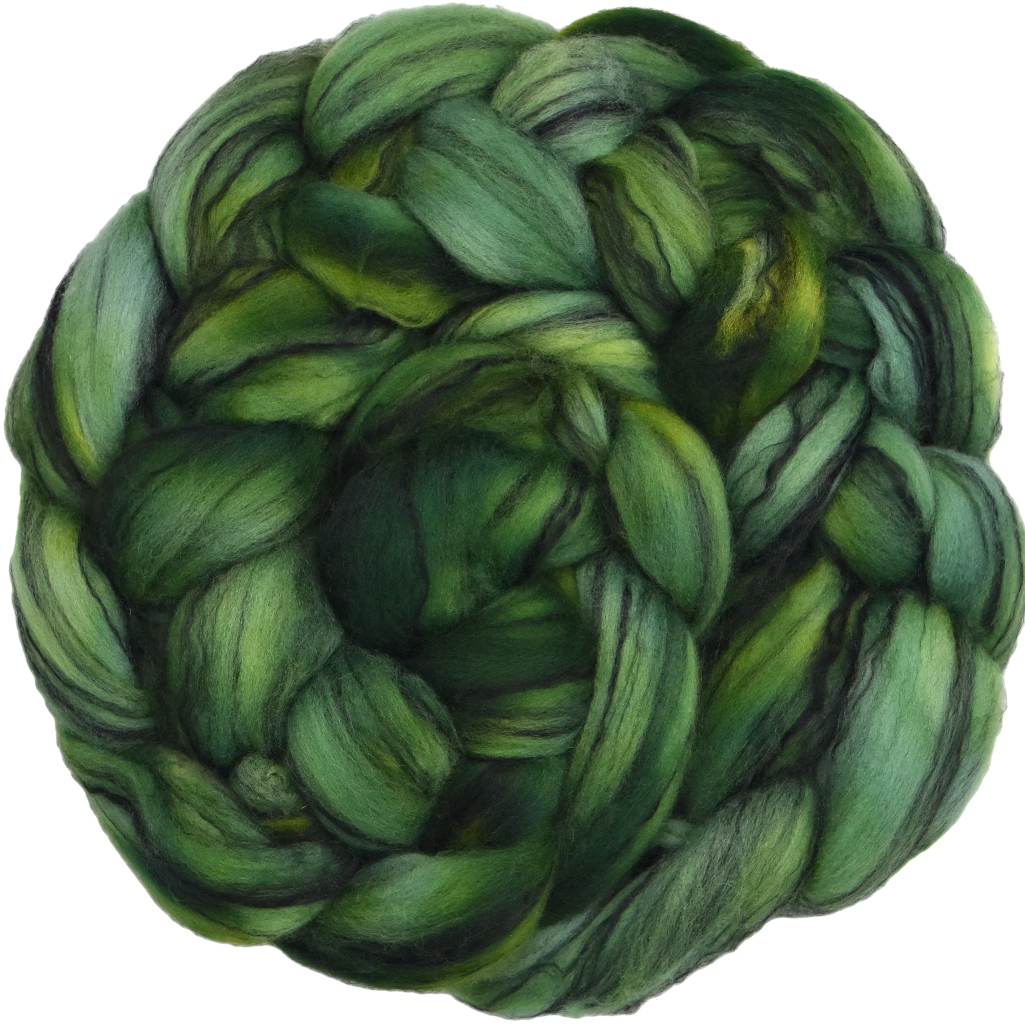 Merino Tencel Roving, Hand Dyed - Hunter Green