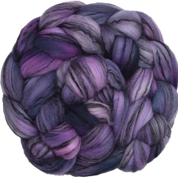 Merino Tencel Roving, Hand Dyed - Purple