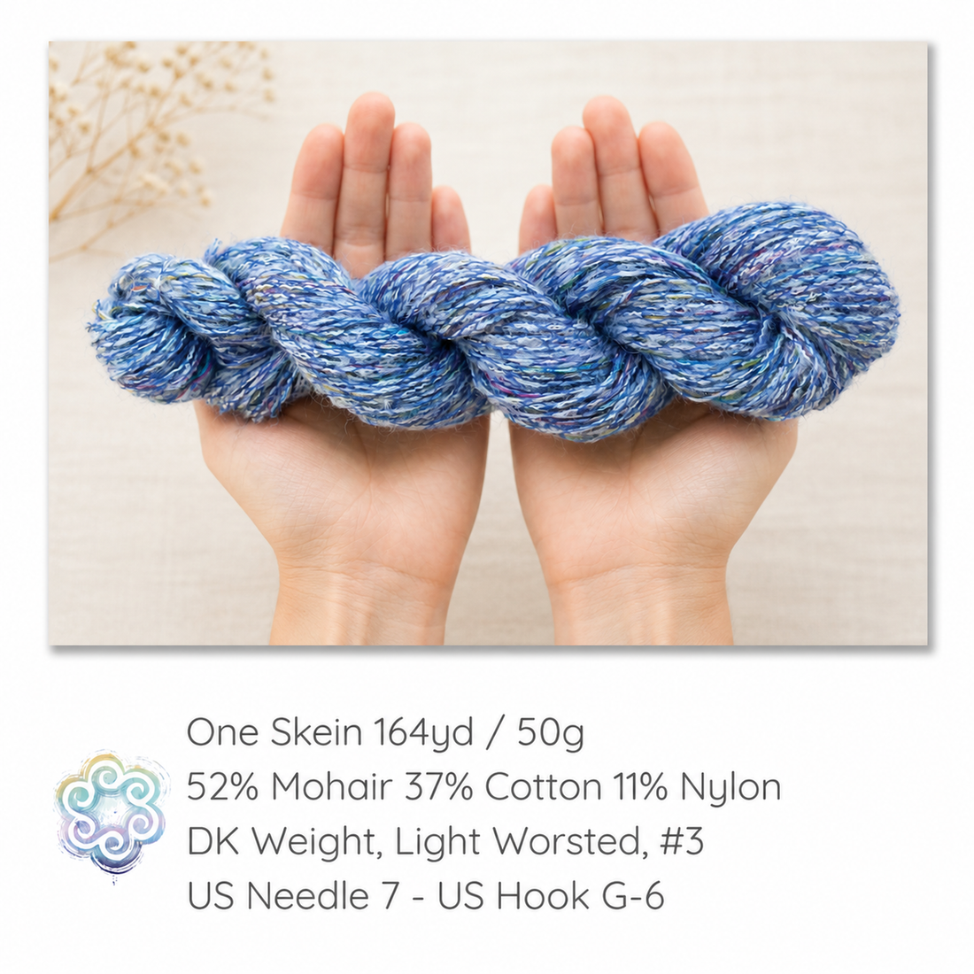 Mofetti DK Yarn - Mohair Yarn with Confetti Speckles - Festival