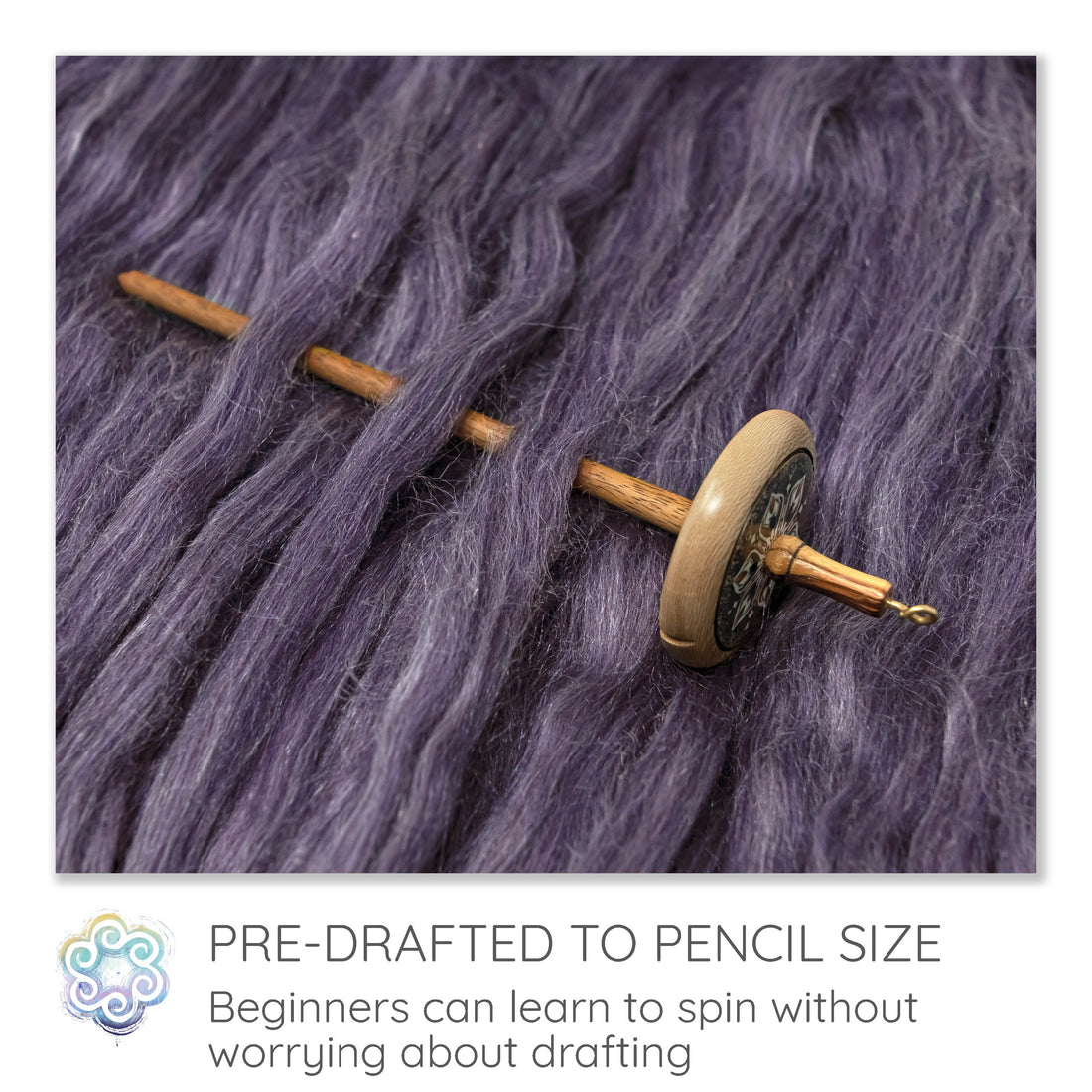 Pre-drafted Merino Silk for Easy Spinning - Orchid
