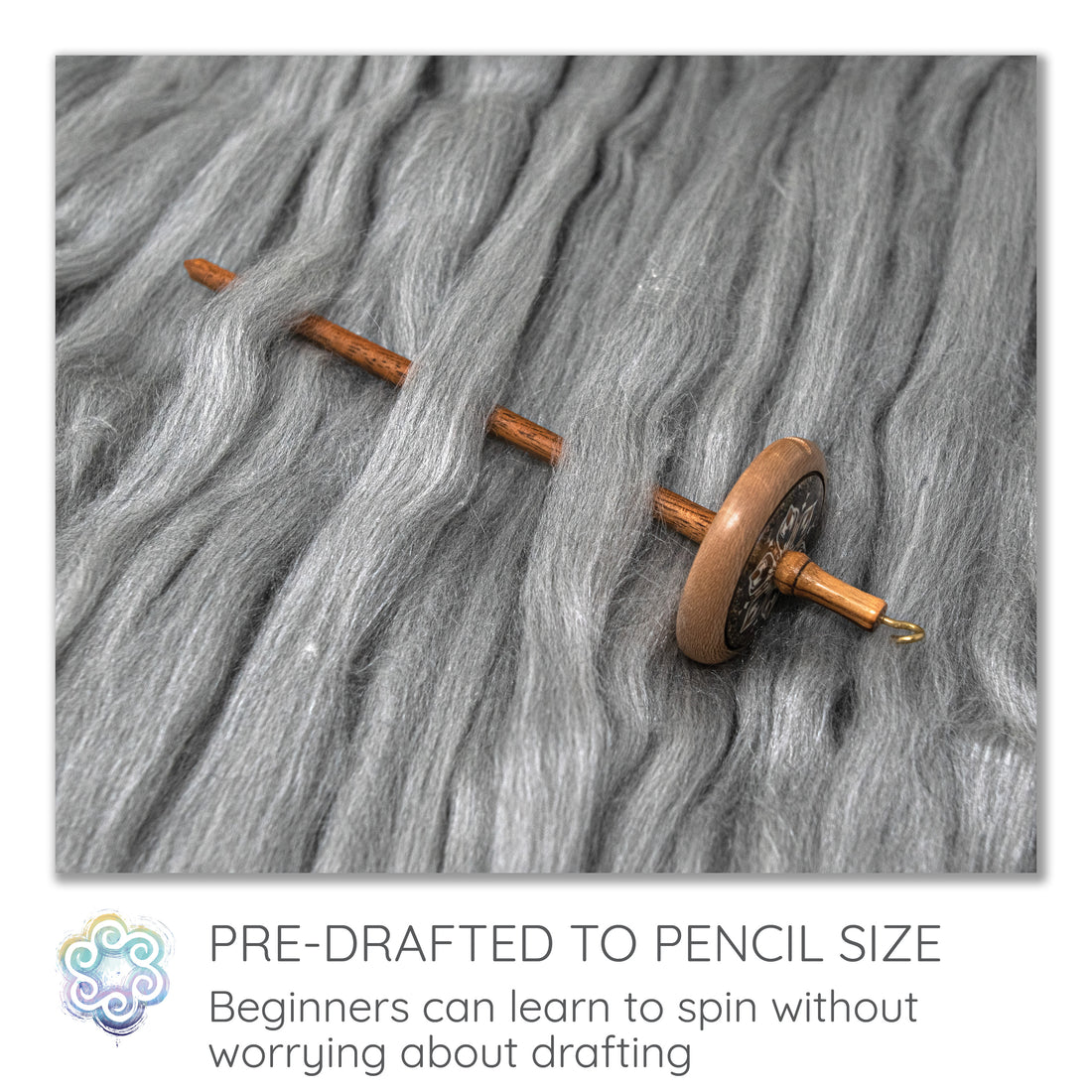 Pre-drafted Merino Silk for Easy Spinning - Papyrus