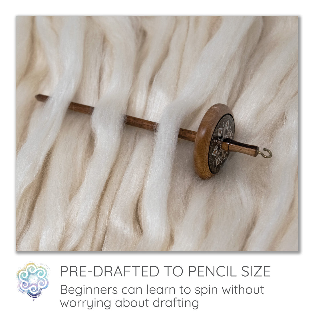 Pre-drafted Merino Silk for Easy Spinning - Lotus