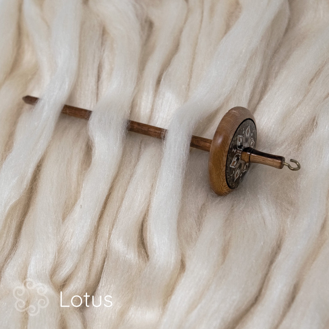 Spin Kit with Drop Spindle & Merino Silk - Lotus