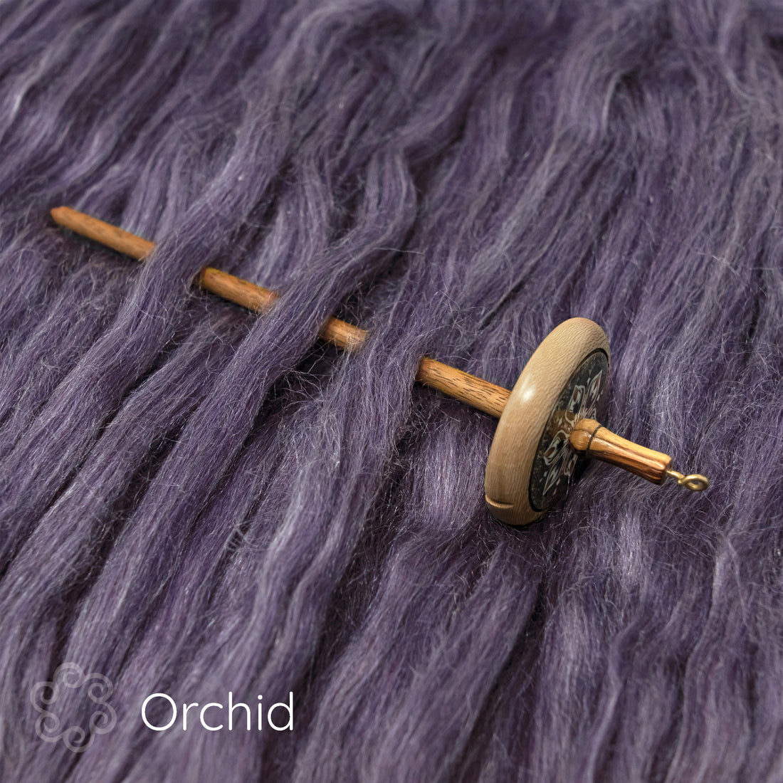 Spin Kit with Drop Spindle & Merino Silk - Orchid