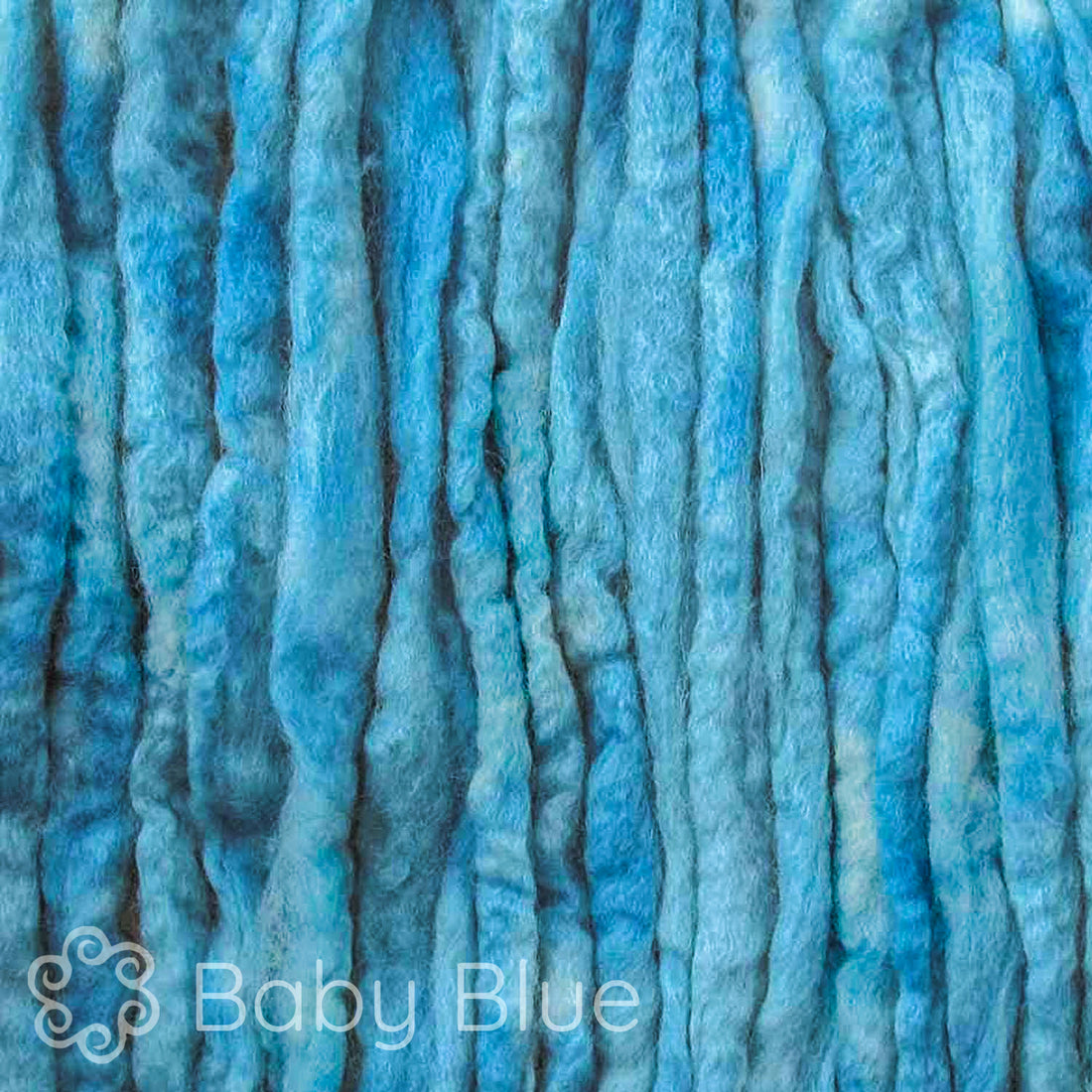 Spin Kit with Drop Spindle & BFL Wool - Baby Blue