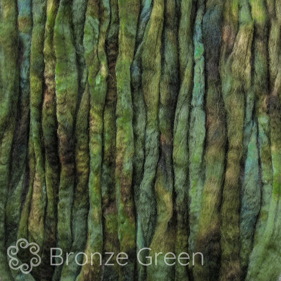 Spin Kit with Drop Spindle & BFL Wool - Bronze Green