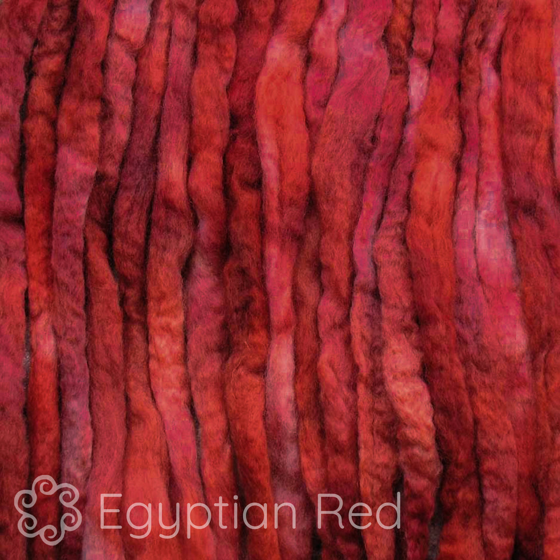Spin Kit with Drop Spindle & BFL Wool - Egyptian Red