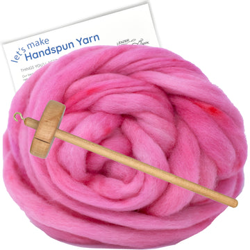 Spin Kit with Drop Spindle & BFL Wool - Plum