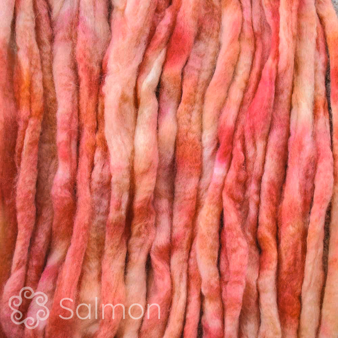 Spin Kit with Drop Spindle & BFL Wool - Salmon
