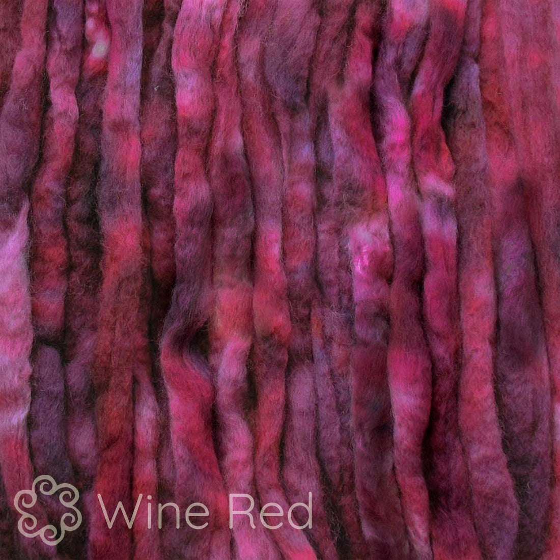 Spin Kit with Drop Spindle & BFL Wool - Wine Red