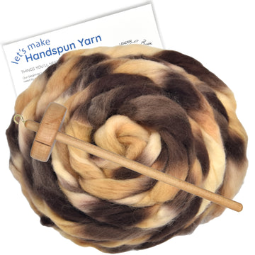 Spin Kit with Drop Spindle & Space Dyed Wool - Dig It