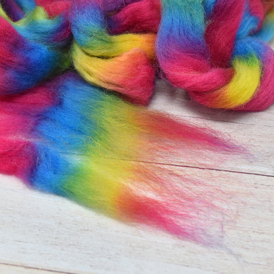 Spin Kit with Drop Spindle & Space Dyed Wool - Hippie