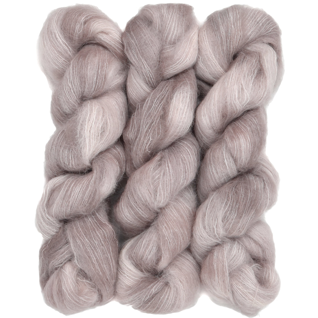 Suri Sensation, Hand Dyed Yarn with Halo - Mink
